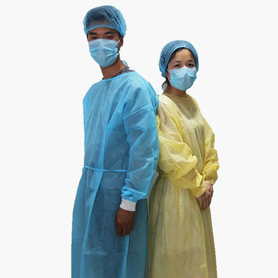 Full Body Disposable Tie Back Isolation Gown With Breathable Cuff