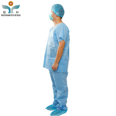 SMMS Anti Bacterial Waterproof Scrub Suits Short Sleeve Suit Patient Suits For Hospital